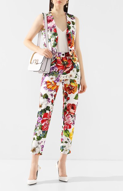 Хлопковые брюки DOLCE & GABBANA разноцветного цвета по цене 99500 руб., арт. FTAM2T/FSFJG, фото 2 Хлопковые брюки DOLCE & GABBANA, арт. FTAM2T/FSFJG, фото 2