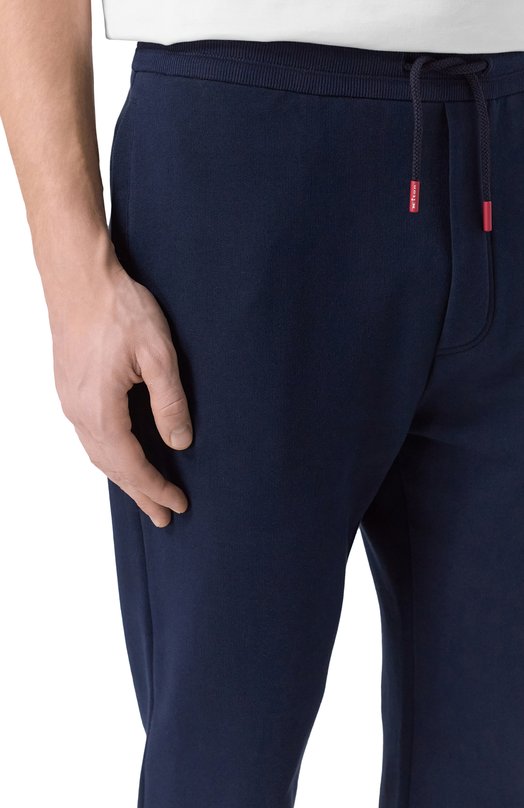 Хлопковые брюки Kiton UMKY02303 Синий  UMKY02303 Фото 5