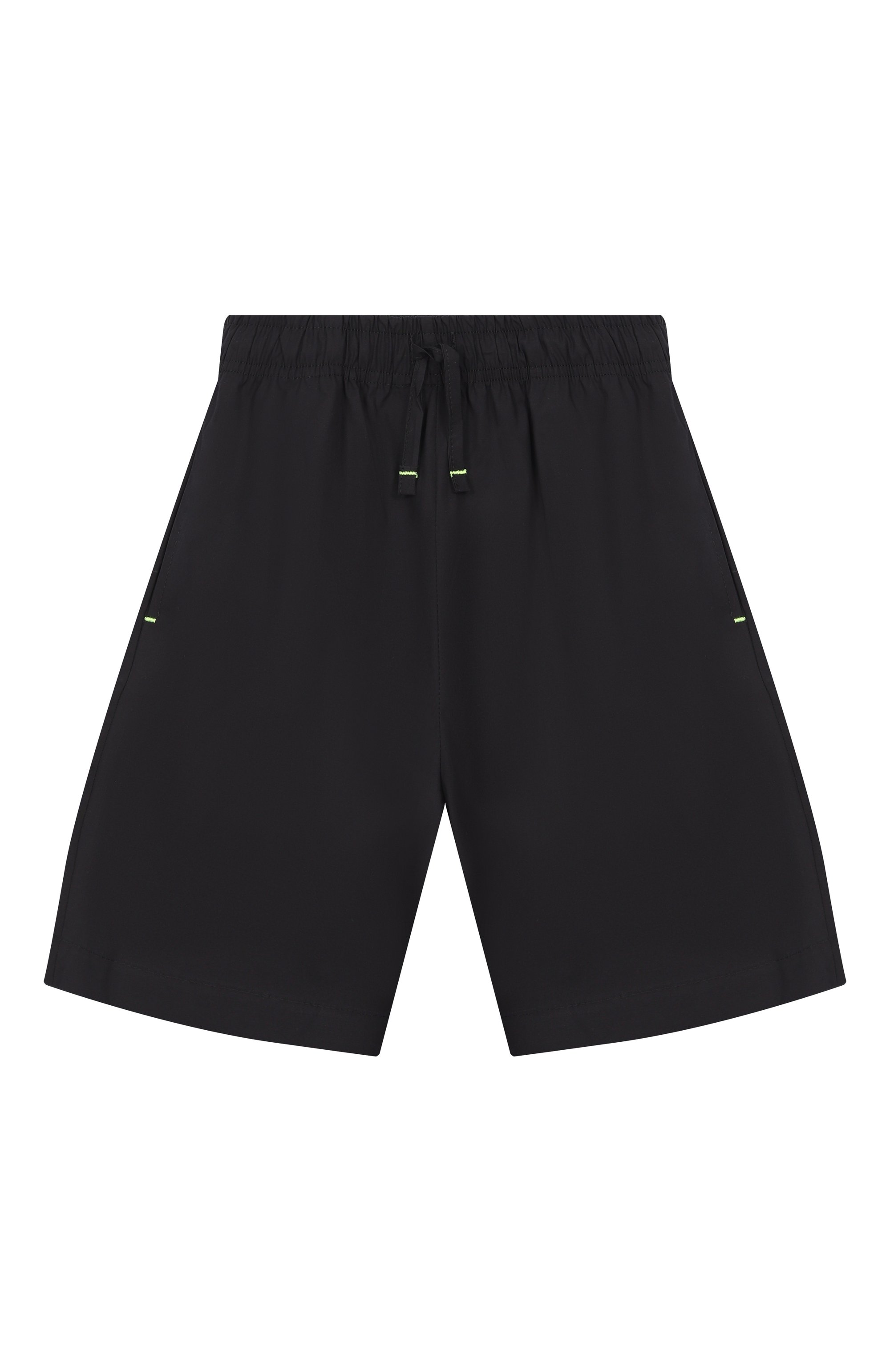 Хлопковые шорты MSGM KIDS черного цвета по цене 8995 руб., арт. S6MSJBBE190, фото 1 Хлопковые шорты MSGM KIDS, арт. S6MSJBBE190, фото 1