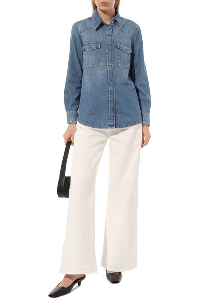 Джинсовая рубашка 7 FOR ALL MANKIND голубого цвета по цене 26500 руб., арт. JSYRC210CL, фото 2 Джинсовая рубашка 7 FOR ALL MANKIND, арт. JSYRC210CL, фото 2