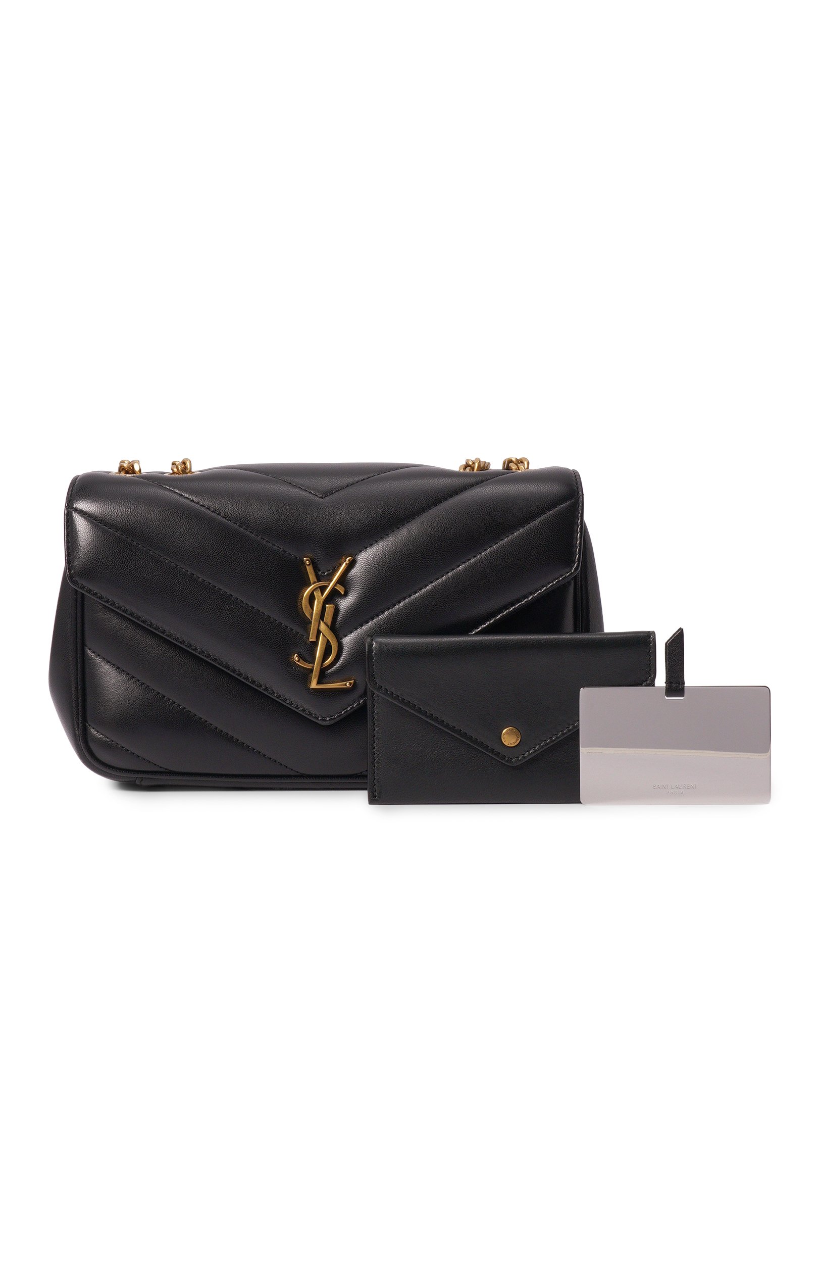 Сумка loulou small SAINT LAURENT черного цвета по цене 354000 руб., арт. 801437/AAEAX, фото 7 Сумка loulou small SAINT LAURENT, арт. 801437/AAEAX, фото 7