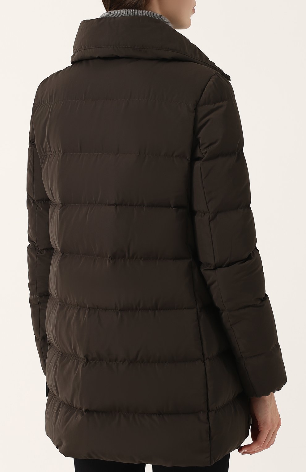 Стеганый пуховик свободного кроя с воротником-стойкой MONCLER, арт. C2-093-46963-00-54543, фото 4