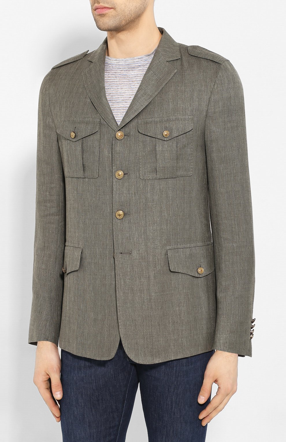 Пиджак из смеси льна и шерсти ELEVENTY PLATINUM, арт. A75GIAA04 TES0A133, фото 3