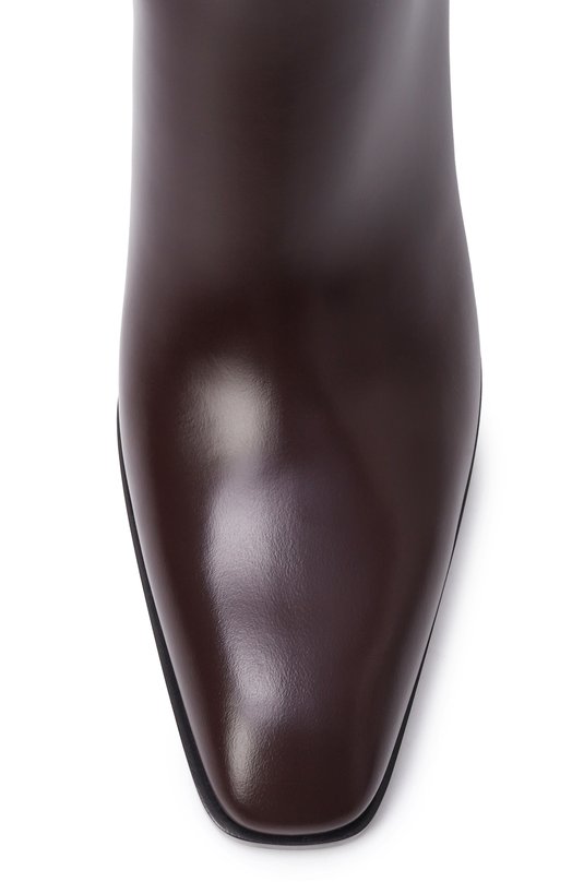 Кожаные сапоги Julia 70 Saint Laurent 818207/AAEHR Бордовый  818207/AAEHR Фото 6