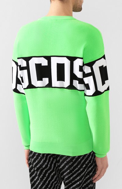 Свитер GCDS зеленого цвета по цене 36950 руб., арт. CC94M021103, фото 4 Свитер GCDS, арт. CC94M021103, фото 4