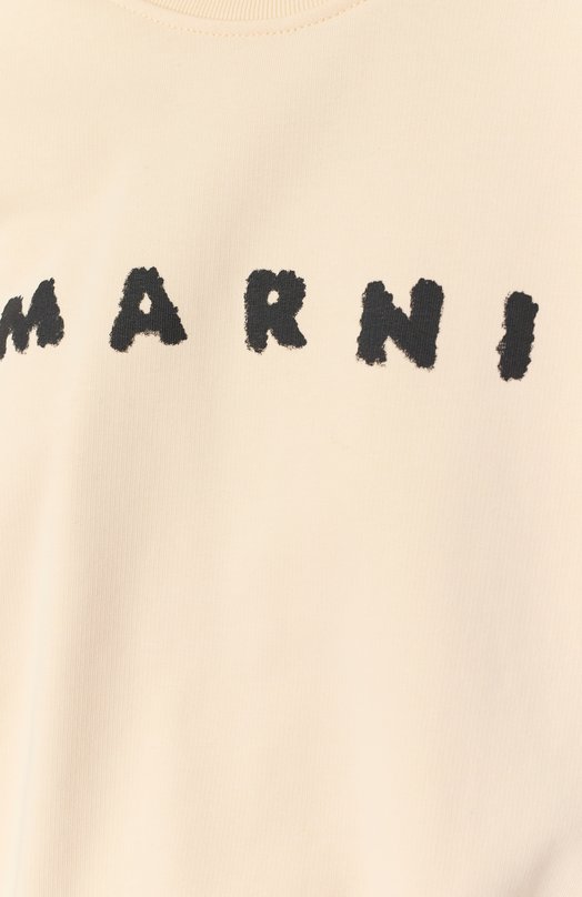 Хлопковый свитшот Marni FLJE0185P7/USCX43 Кремовый  FLJE0185P7/USCX43 Фото 6