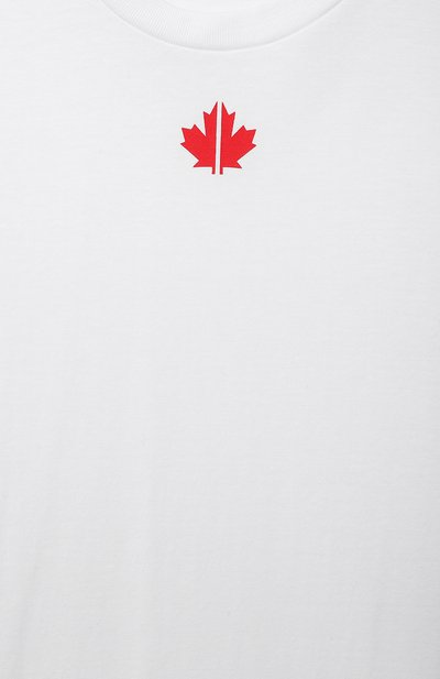 Хлопковая футболка DSQUARED2 белого цвета по цене 9950 руб., арт. DQ0666-D004G, фото 3 Хлопковая футболка DSQUARED2, арт. DQ0666-D004G, фото 3