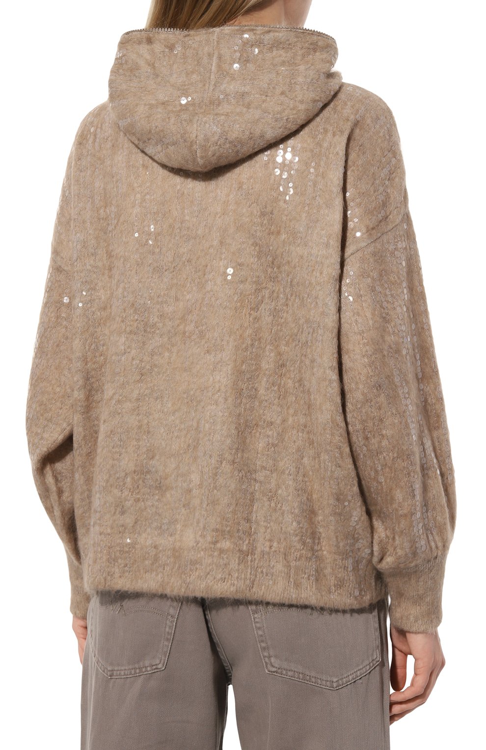 Толстовка из шерсти и шелка BRUNELLO CUCINELLI, арт. MBP143006, фото 4