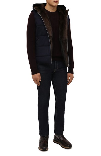 Жилет из шерсти викуньи с подкладкой из соболя и ласки ANDREA CAMPAGNA, арт. 00401H9RF2900, фото 2