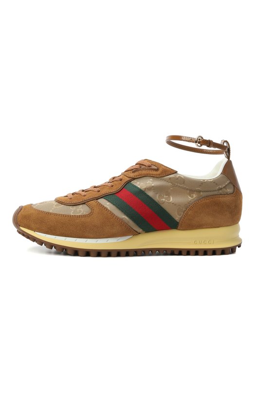 Комбинированные кроссовки Re-Motion Gucci 840291/AAEZM Коричневый  840291/AAEZM Фото 4