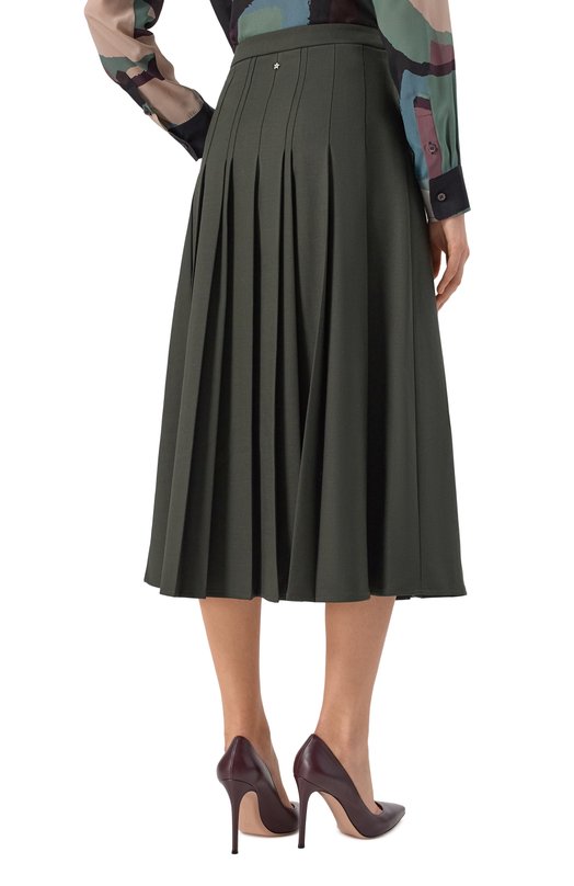 Плиссированная юбка Lorena Antoniazzi G041A/9612 Хаки  G041A/9612 Фото 4