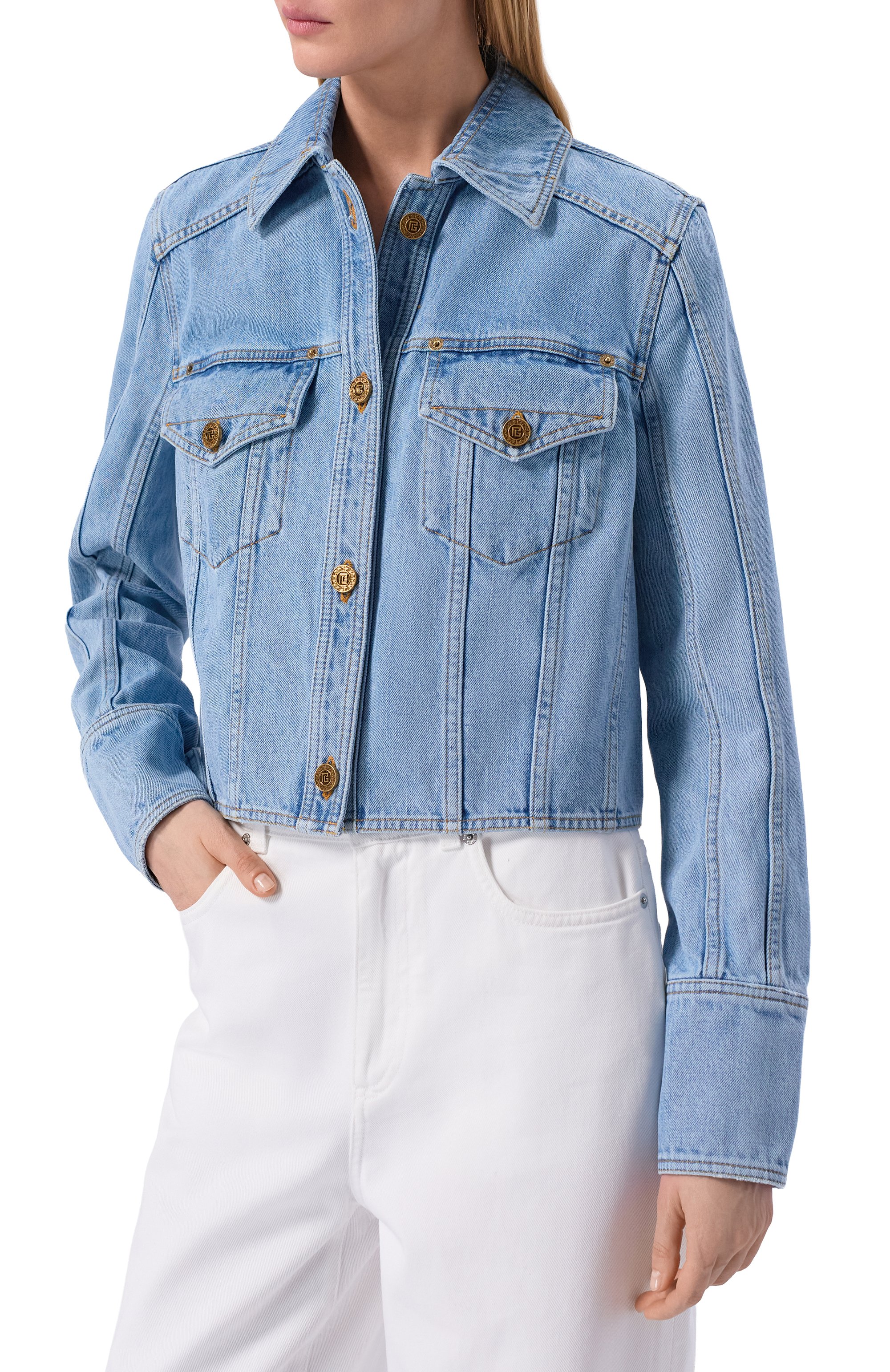 Джинсовая куртка BALMAIN, арт. GF1TC215/DG11, фото 3