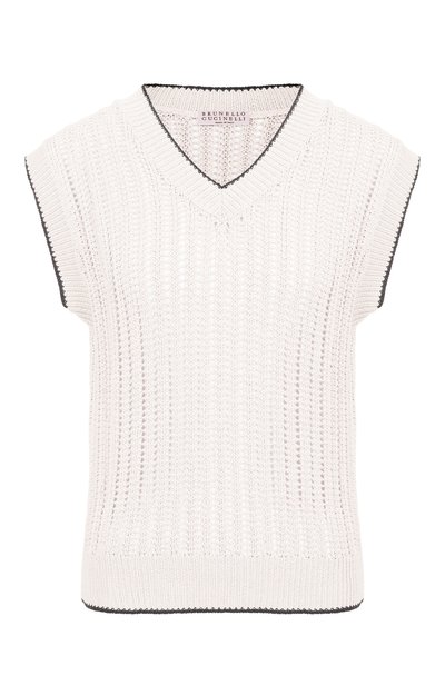 Женский хлопковый жилет BRUNELLO CUCINELLI, арт. MSB582002