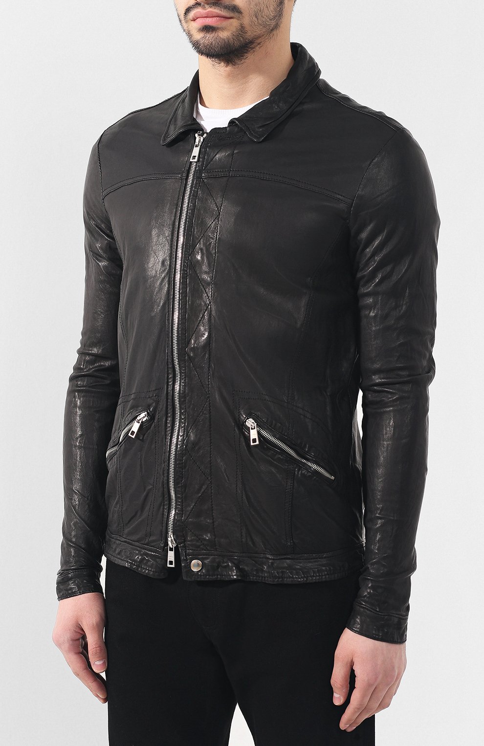 Кожаная куртка GIORGIO BRATO, арт. GU19S9006BISV, фото 3