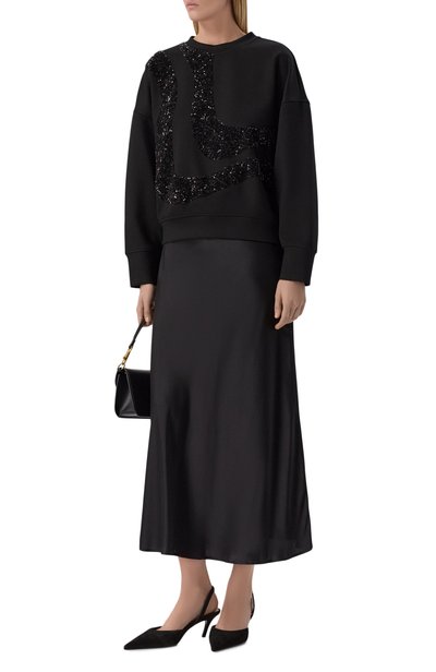 Женский свитшот с отделкой пайетками EMPORIO ARMANI, арт. EW004669/AF25807