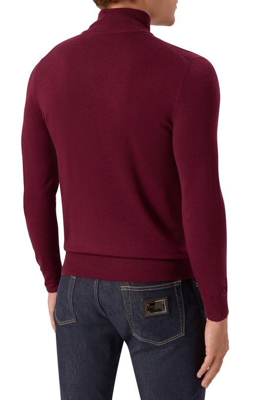 Водолазка из шерсти и кашемира Canali C0002/MK01149 Бордовый  C0002/MK01149 Фото 4