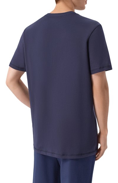 Хлопковая футболка BOGNER темно-синего цвета по цене 11600 руб., арт. 58446604_1, фото 4 Хлопковая футболка BOGNER, арт. 58446604_1, фото 4