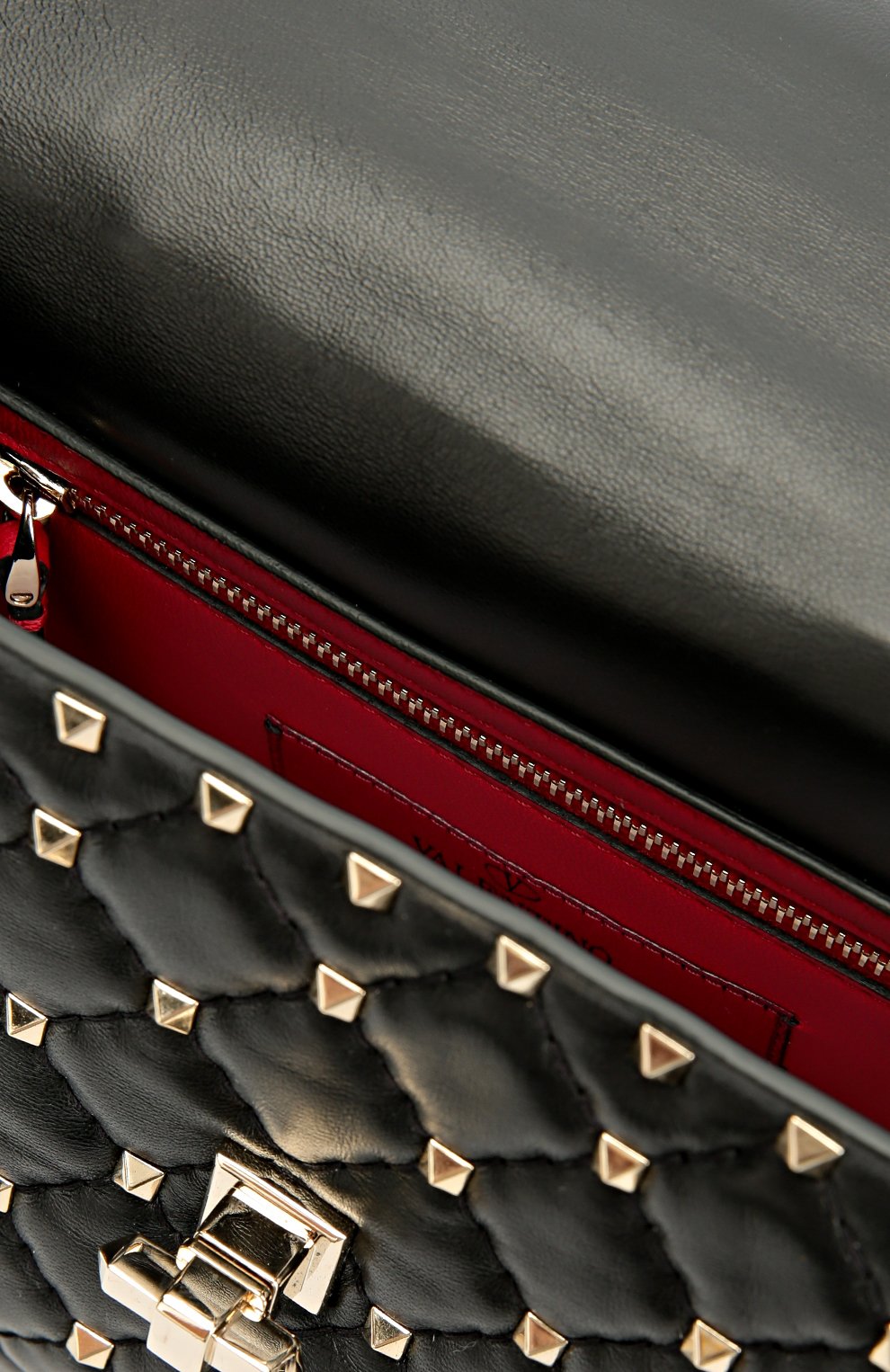 Сумка rockstud spike medium c металлическими шипами VALENTINO, арт. LW0B0122/NAP, фото 4