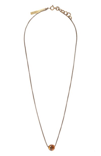 Мужского кулон на цепочке DRIES VAN NOTEN, арт. 242-028218-092/G0LD/TIGER`S EYE