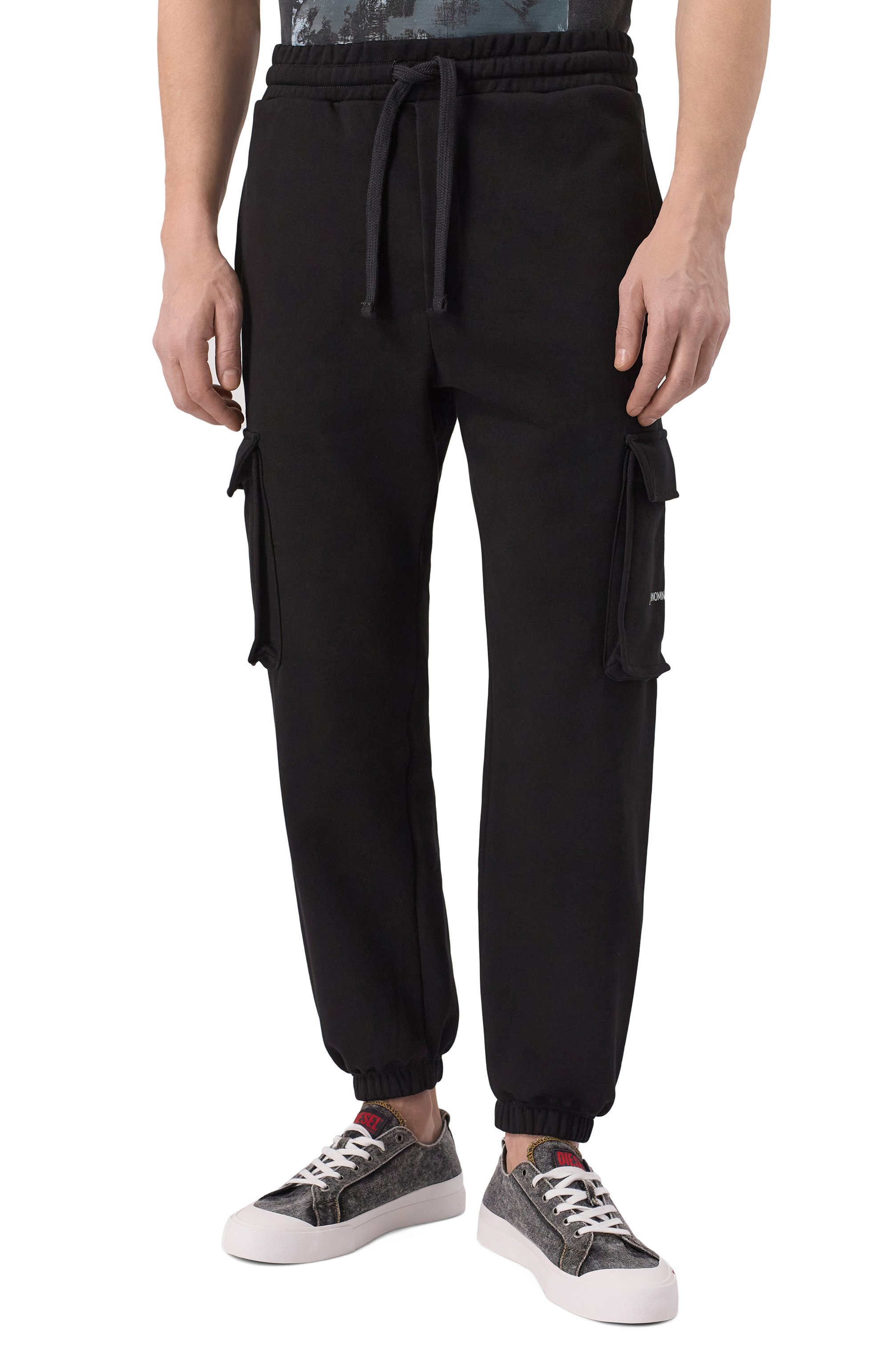 Хлопковые джоггеры HINNOMINATE черного цвета по цене 19000 руб., арт. HMABM01311, фото 3 Хлопковые джоггеры HINNOMINATE, арт. HMABM01311, фото 3