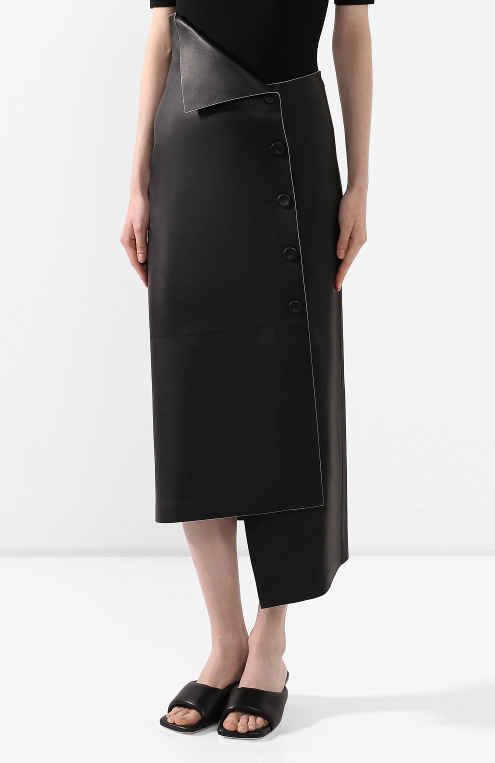 Кожаная юбка THE ROW, арт. 4960L185, фото 3