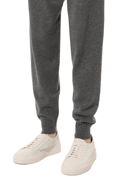 Кожаные кеды SANTONI, арт. WBGT61232PNNTTW0I48, фото 3