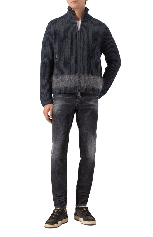 Шерстяной кардиган Dsquared2 S74HA1546/D13150 Серый  S74HA1546/D13150 Фото 2