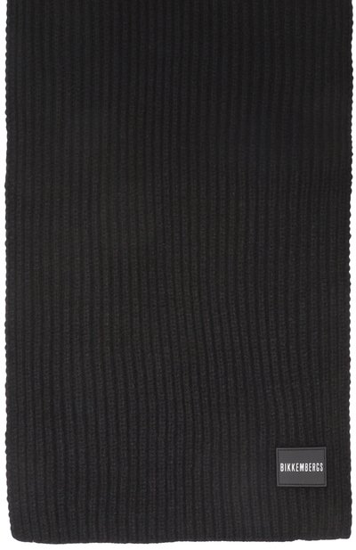 Шарф DIRK BIKKEMBERGS черного цвета по цене 5435 руб., арт. BKSC01204K, фото 4 Шарф DIRK BIKKEMBERGS, арт. BKSC01204K, фото 4