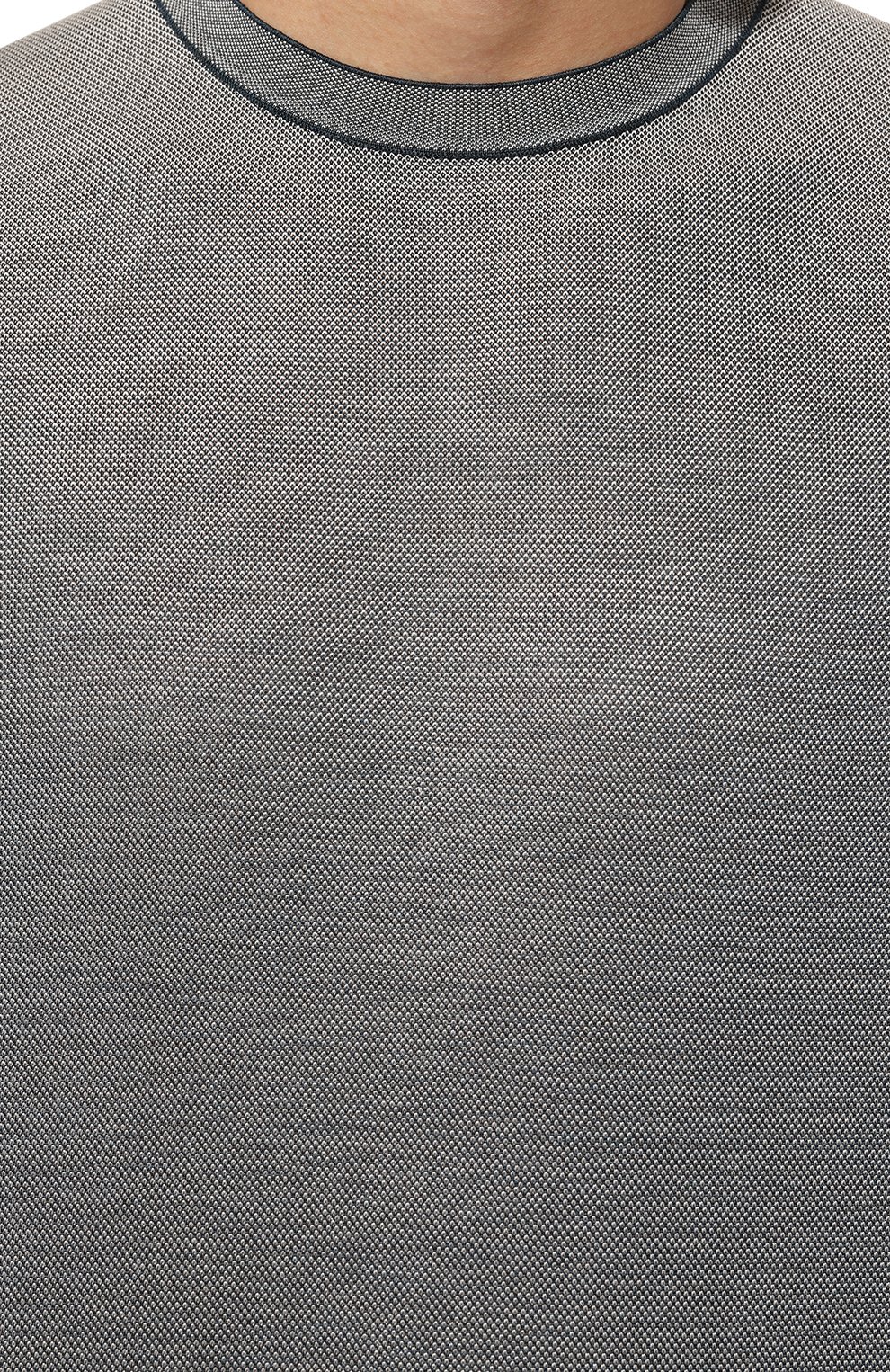 Шелковая футболка ZEGNA серого цвета по цене 123000 руб., арт. UB330A5/B706T05, фото 5 Шелковая футболка ZEGNA, арт. UB330A5/B706T05, фото 5