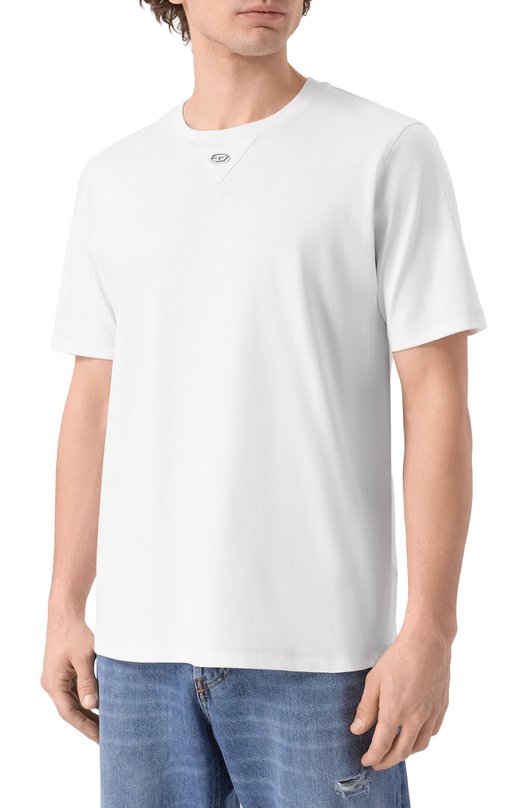 Хлопковая футболка Diesel A19963/0AIJU Белый  A19963/0AIJU Фото 3