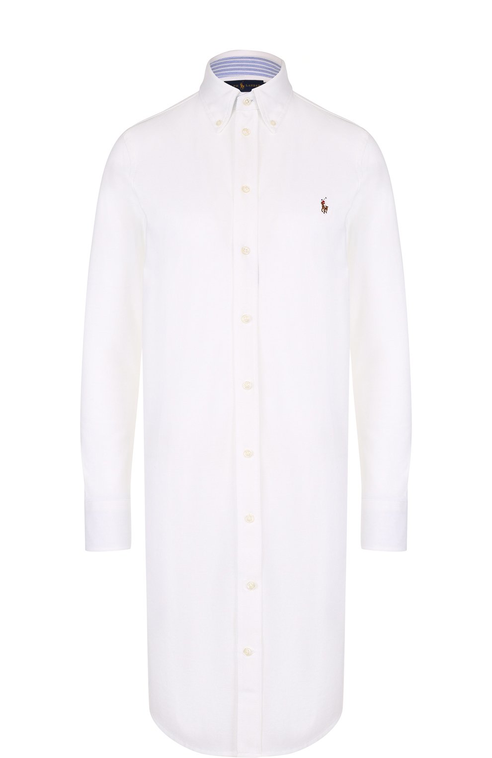 Хлопковое платье-рубашка с вышитым логотипом бренда POLO RALPH LAUREN, арт. 211659129, фото 1