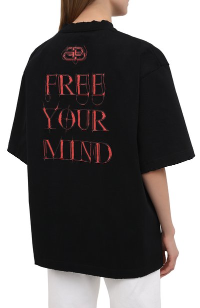 Хлопковая футболка BALENCIAGA, арт. 641532/TJV78, фото 4