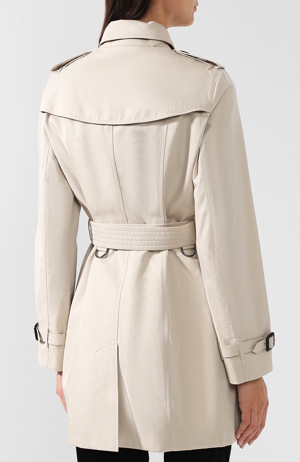 Хлопковый тренч sandringham BURBERRY светло-серого цвета по цене 199500 руб., арт. 3913360, фото 4 Хлопковый тренч sandringham BURBERRY, арт. 3913360, фото 4