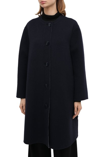 Шерстяное пальто GIORGIO ARMANI синего цвета по цене 298000 руб., арт. 0WH0L04T/T01VF, фото 3 Шерстяное пальто GIORGIO ARMANI, арт. 0WH0L04T/T01VF, фото 3