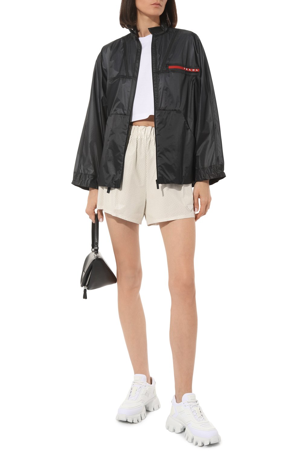 Кожаные шорты PRADA, арт. 52508-1YI1-F0009, фото 2