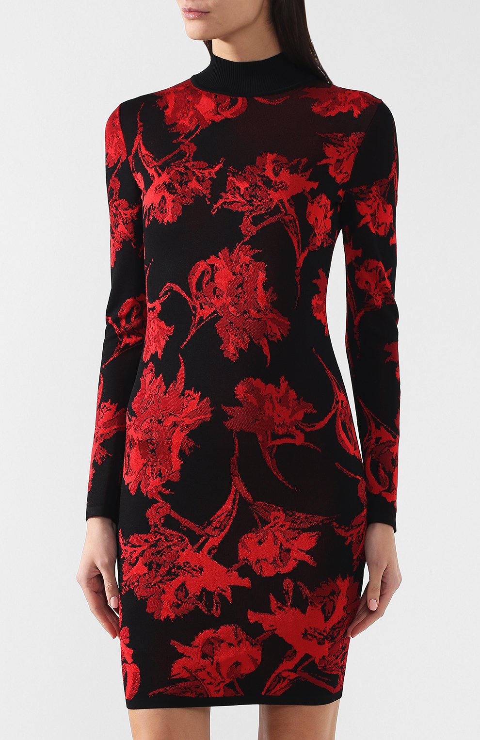 Платье из вискозы ROBERTO CAVALLI красного цвета по цене 89650 руб., арт. IQM175/MI001, фото 3 Платье из вискозы ROBERTO CAVALLI, арт. IQM175/MI001, фото 3