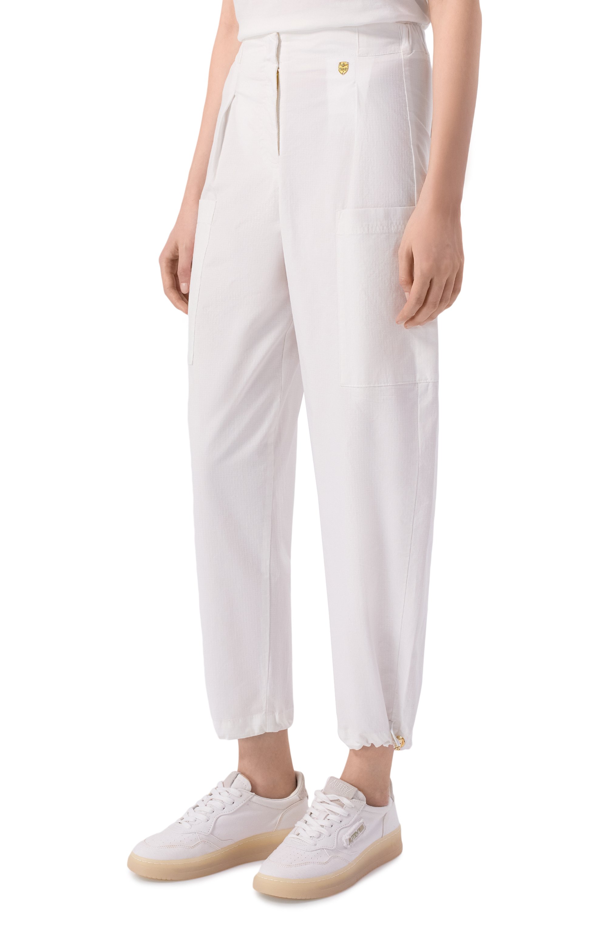 Хлопковые брюки AERONAUTICA MILITARE белого цвета по цене 26250 руб., арт. PA1695DCT04280, фото 3 Хлопковые брюки AERONAUTICA MILITARE, арт. PA1695DCT04280, фото 3