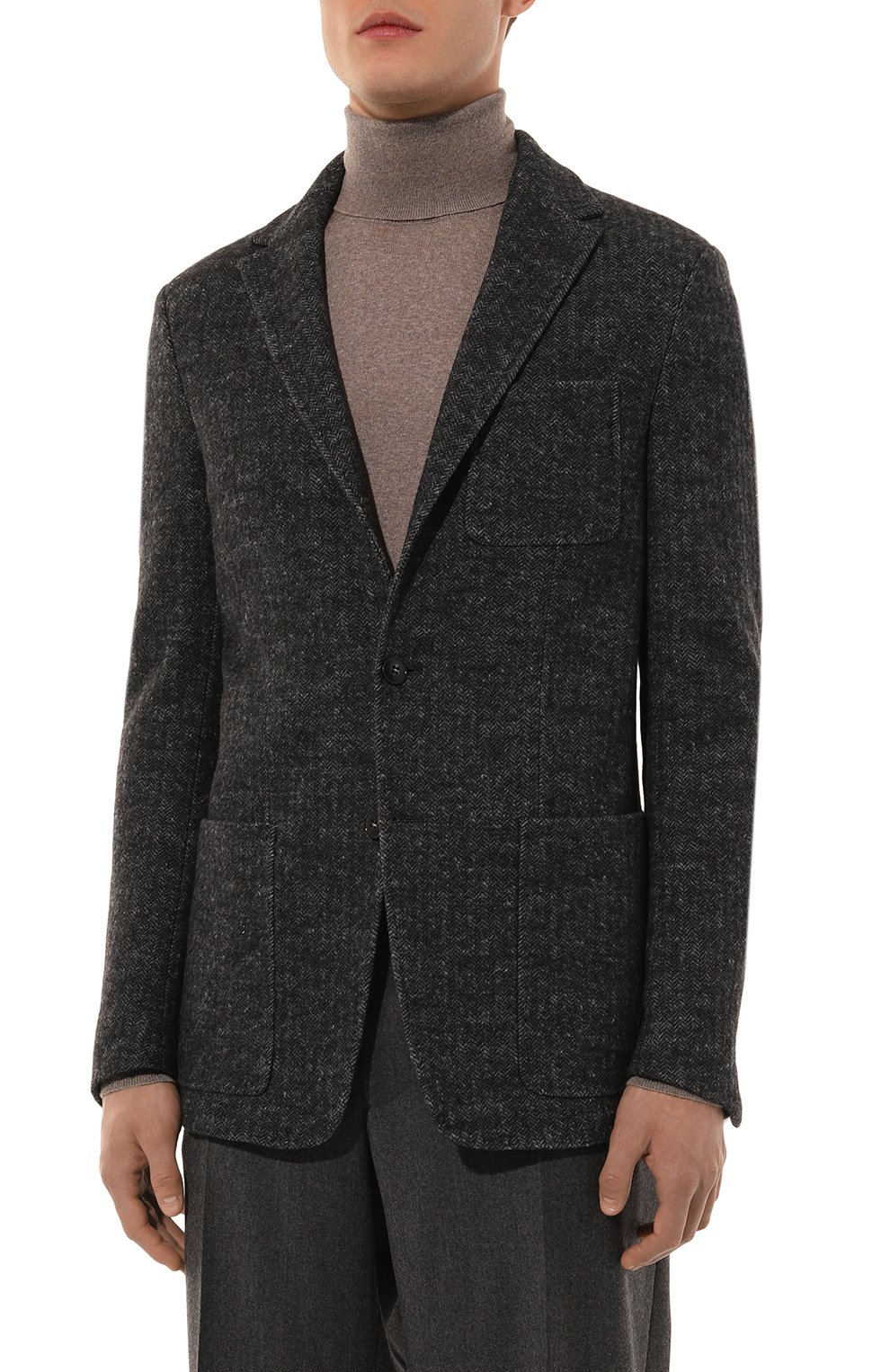 Пиджак из шерсти и хлопка CANALI, арт. J0147/JJ02551, фото 4