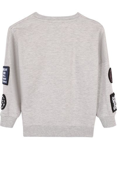 Хлопковый свитшот с нашивками SOMETIME SOON, арт. 70130353, фото 2