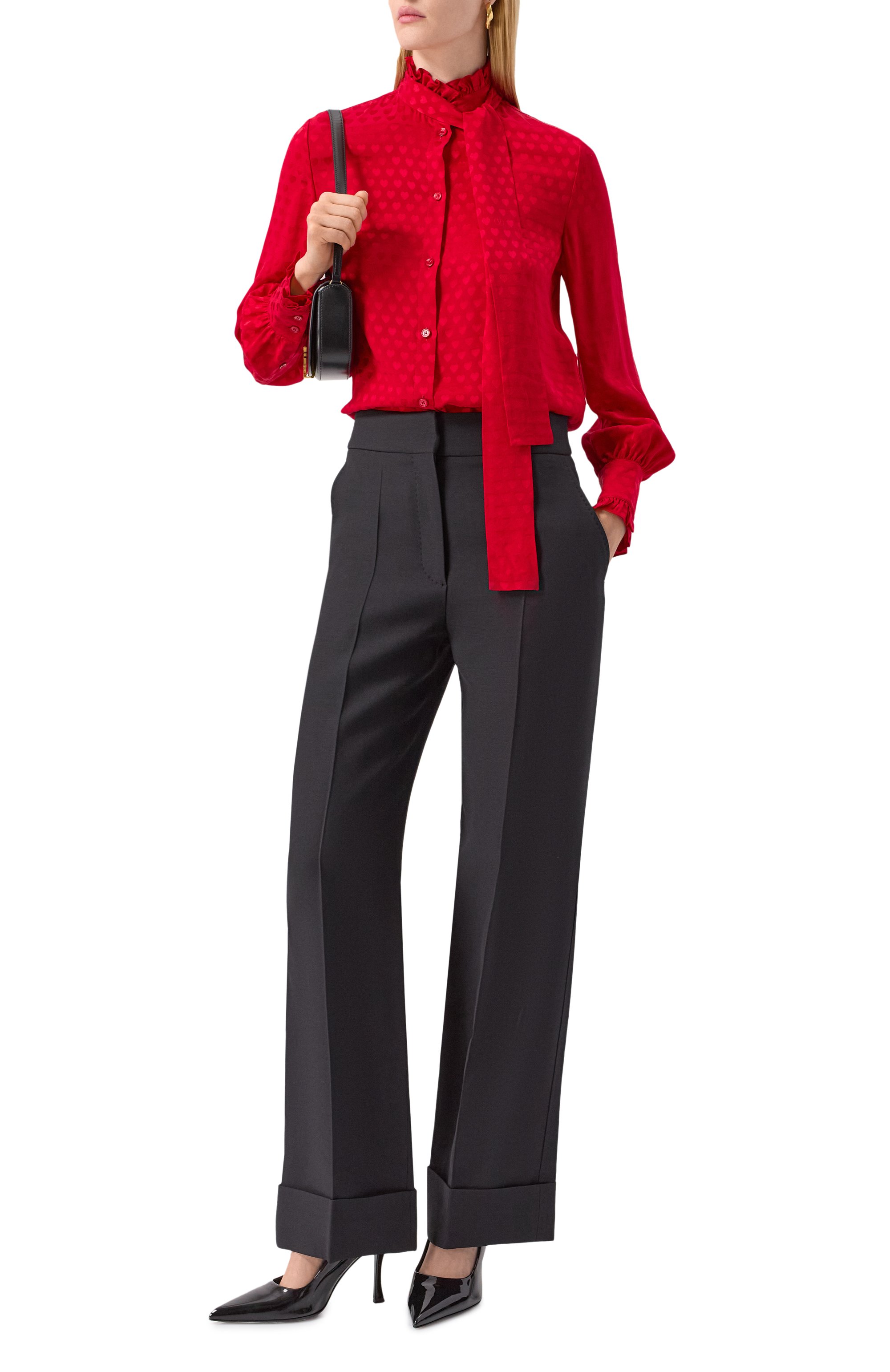 Брюки из шерсти и шелка VALENTINO, арт. 7B3RB6N71CF, фото 2