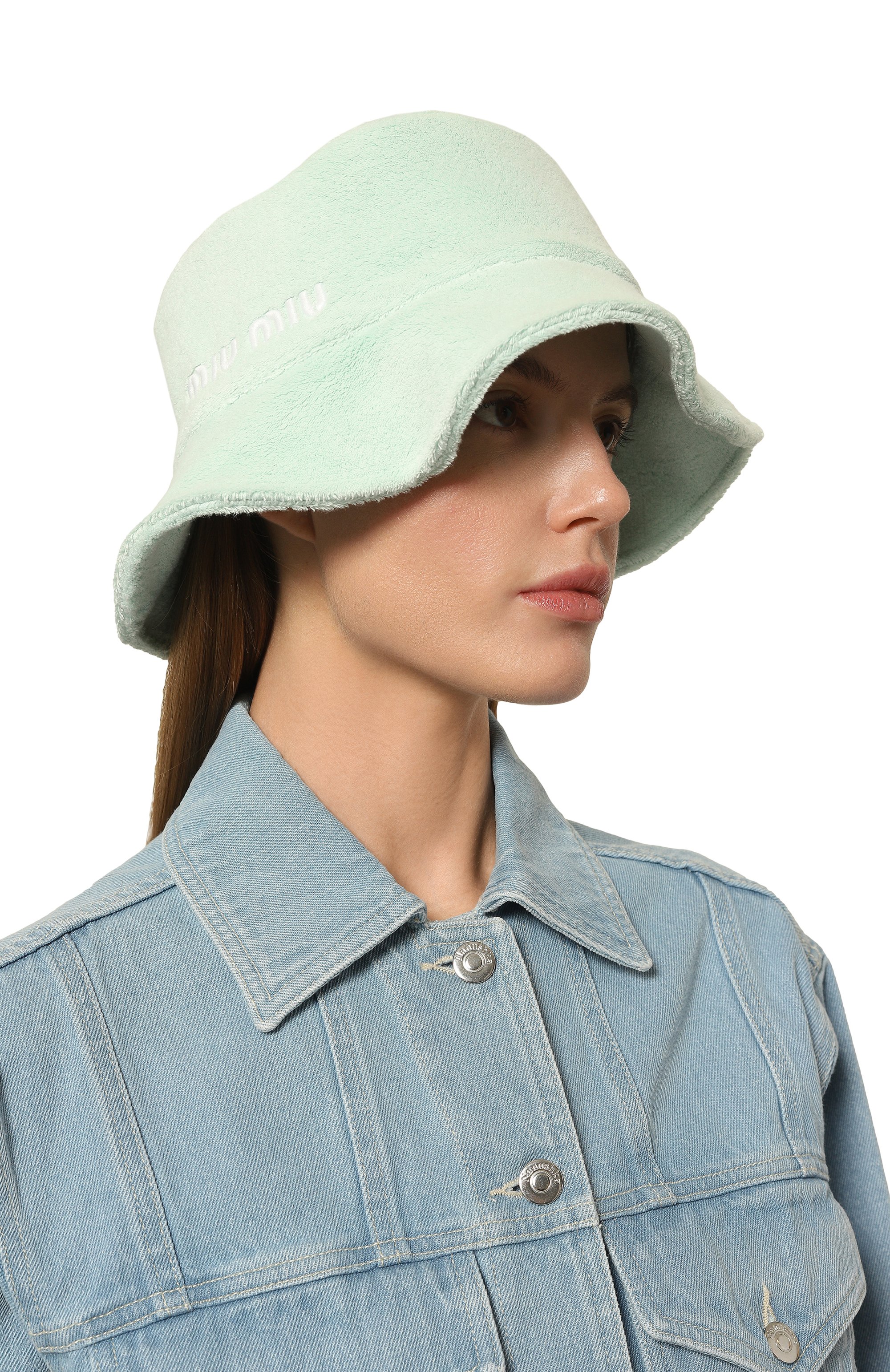 Хлопковая панама MIU MIU, арт. 5HC196-2DPO-F0934, фото 2