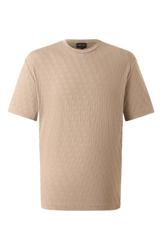 Футболка из вискозы и кашемира Giorgio Armani GM001107/AF14800 Бежевый GM001107/AF14800
