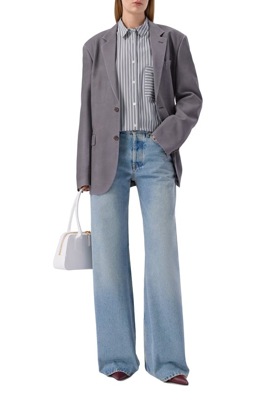 Хлопковая рубашка Iro WP18LASMY Серый  WP18LASMY Фото 2