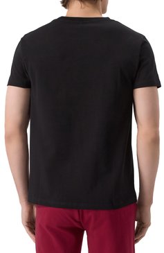 Мужская хлопковая футболка MOSCHINO черного цвета, арт. A0703/4406 | Фото 4 (Драгоценные камни: Проставлено; Рукава: Короткие; Длина (для топов): Стандартные; Материал сплава: Проставлено; Кросс-КТ: домашняя одежда; Тематический товар: Teddy Bear; Материал внешний: Хлопок)