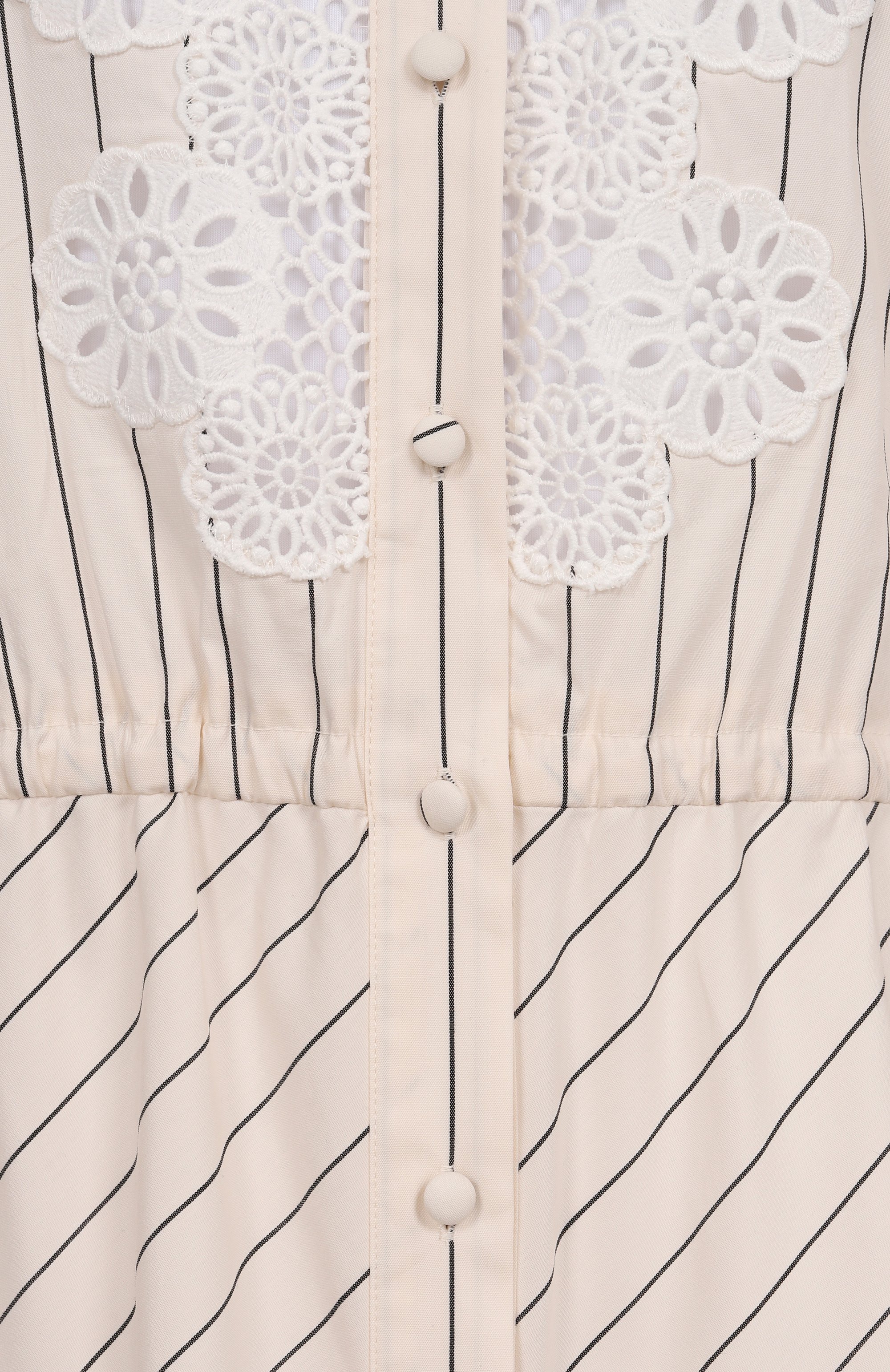 Хлопковое платье TWINSET кремового цвета по цене 33150 руб., арт. 251AP2486, фото 6 Хлопковое платье TWINSET, арт. 251AP2486, фото 6