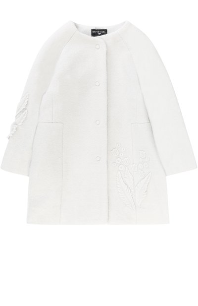 Пальто с круглым вырезом и аппликациями MONNALISA, арт. 190105R5, фото 1