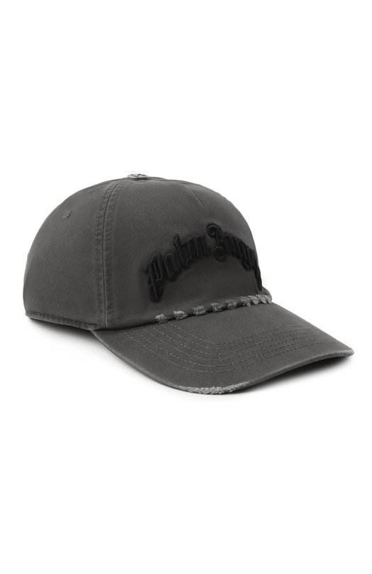 Хлопковая бейсболка Palm Angels PMLB104F25FAB007 Серый PMLB104F25FAB007