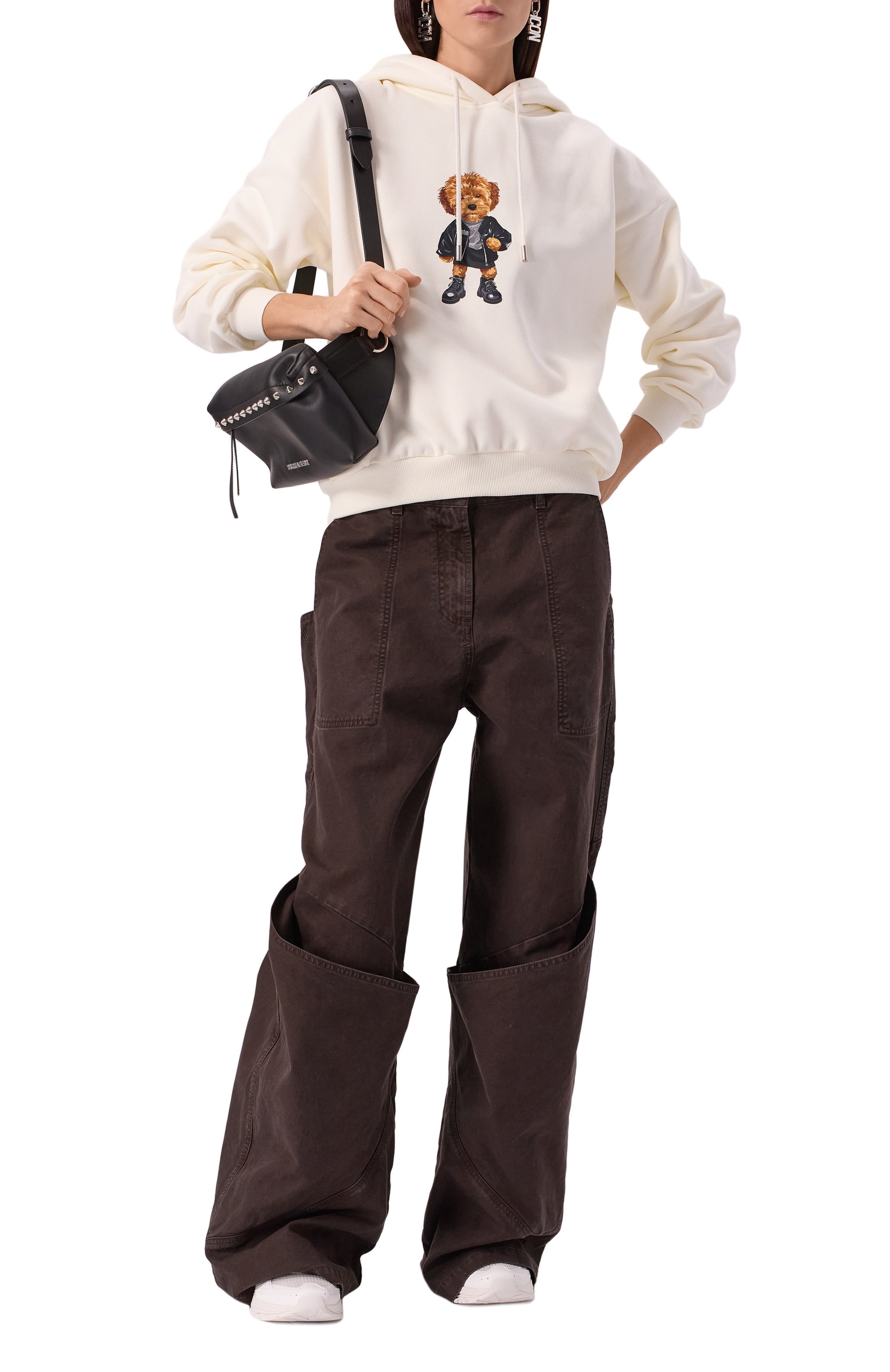 Худи FLASHIN молочного цвета по цене 19800 руб., арт. FF25HDOM, фото 2 Худи FLASHIN, арт. FF25HDOM, фото 2