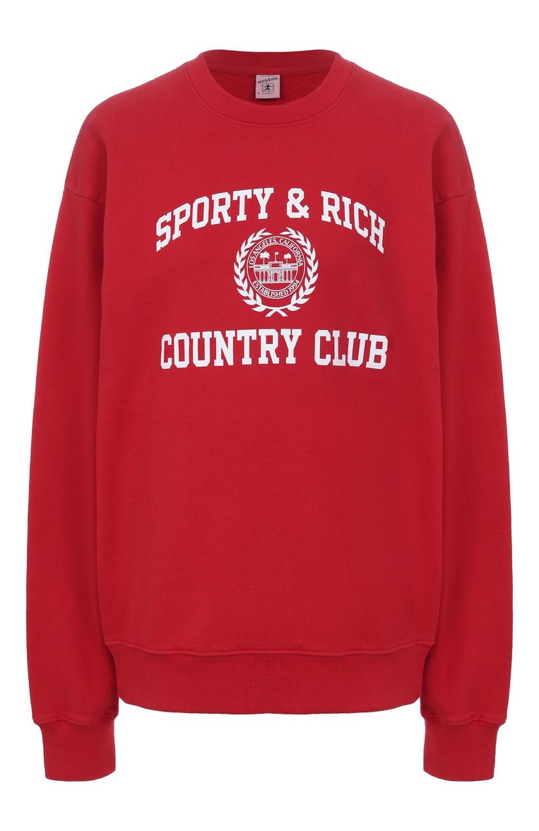 Хлопковый свитшот SPORTY AND RICH, арт. ST071606218RE15, фото 1