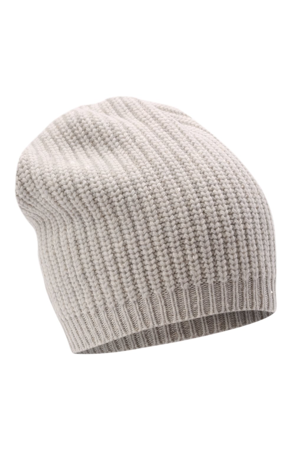 Шапка из шерсти и кашемира BRUNELLO CUCINELLI светло-серого цвета по цене 25100 руб., арт. B9DM50299C, фото 1 Шапка из шерсти и кашемира BRUNELLO CUCINELLI, арт. B9DM50299C, фото 1